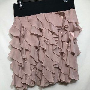 next Women’s Pink Black Size 8 Ruffly Skirt
